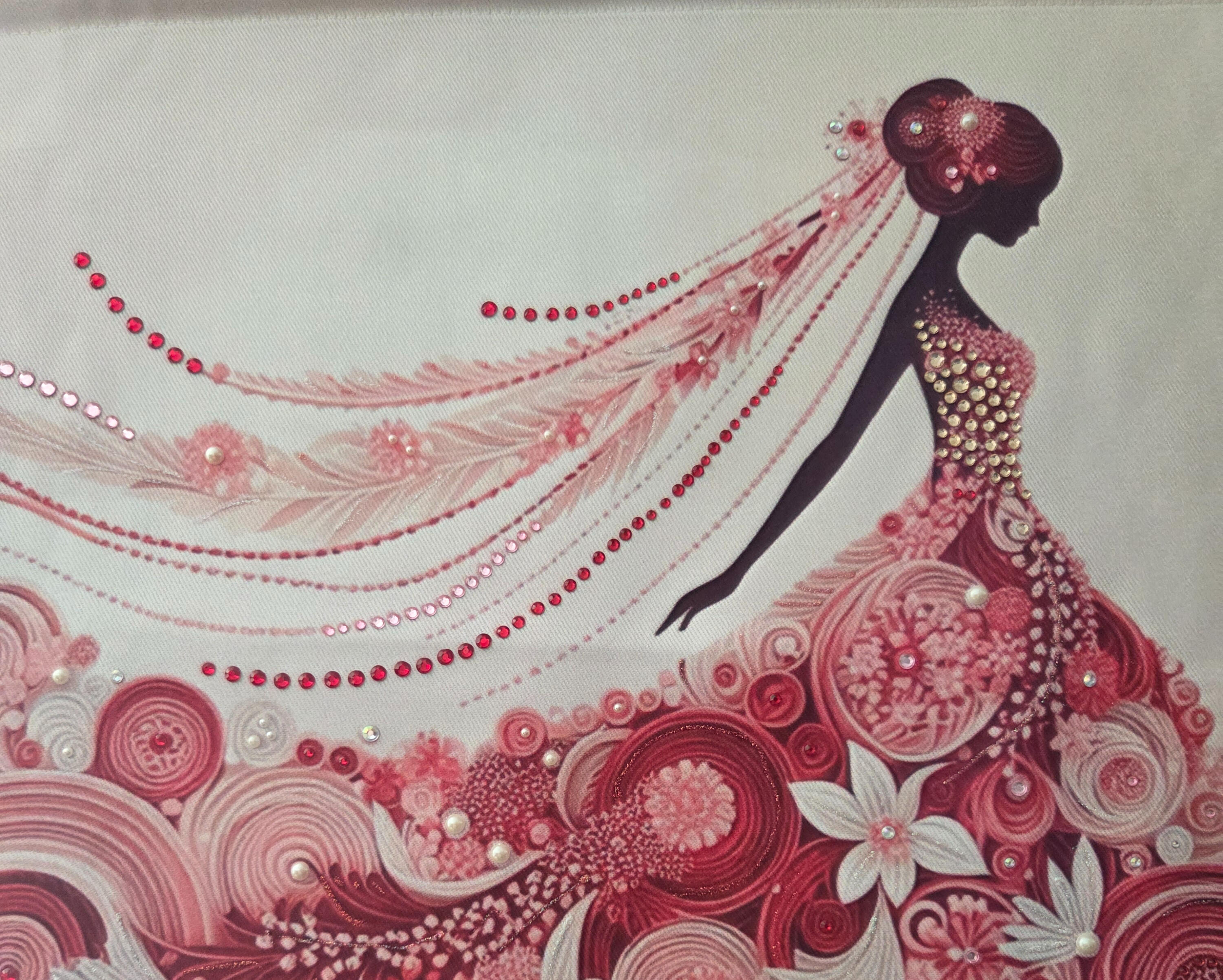 Hanging Pennant with Paper Flower Set Wall Art